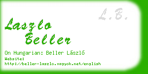 laszlo beller business card